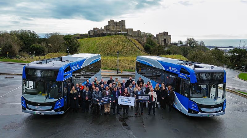 Fully electric bus fleet gets going in Dover